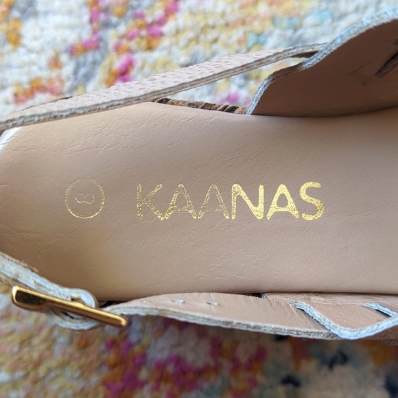 Kaanas Montpellier Leather Open Toe Sling Back Braided Espadrille Wedge Sandal 8 - Picture 14 of 16